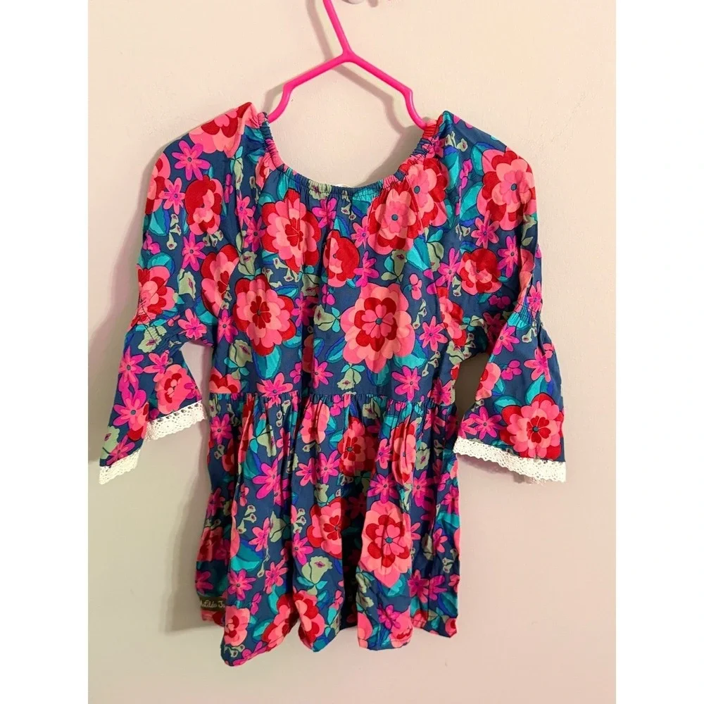 Matilda Jane Girls Floral Print Rayon Bell Sleeve Dress‎